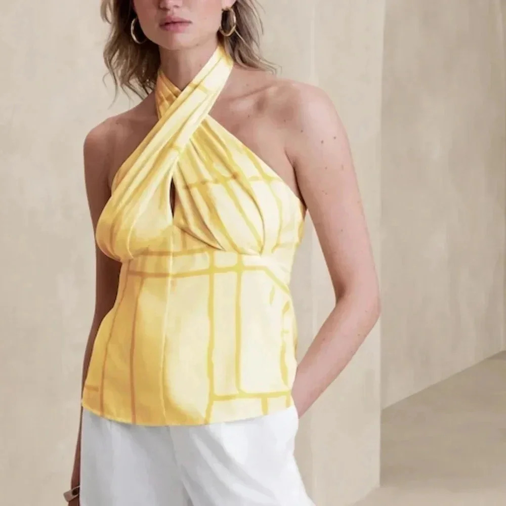 Banana Republic Pleated Halter Top